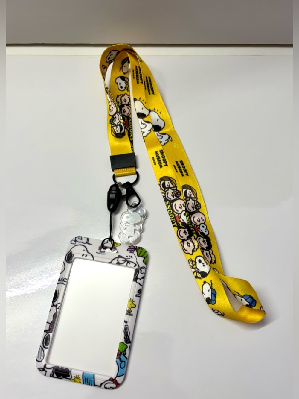 Snoopy Yellow Character Lanyard Badge Holder